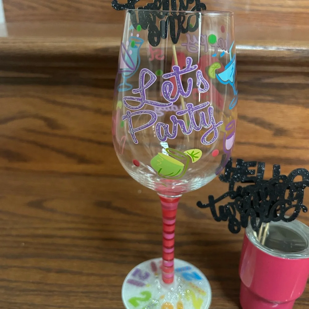 Bundle of 21st birthday Party Wine Glass, shot glass decor